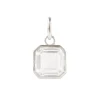 FRAICHE VINTAGE MARJORIE ASSCHER CUT CHARM - WHITE TOPAZ & SILVER
