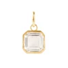 FRAICHE VINTAGE MARJORIE ASSCHER CUT CHARM - WHITE TOPAZ & GOLD