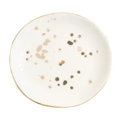 GOLD SPECKLED JEWELRY DISH