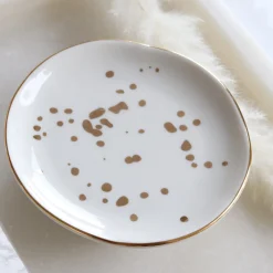 GOLD SPECKLED JEWELRY DISH
