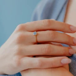 GRACE RING - ARCTIC BLUE OPAL & GOLD