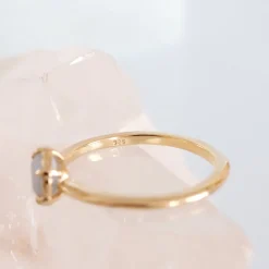 GRACE RING - ARCTIC BLUE OPAL & GOLD