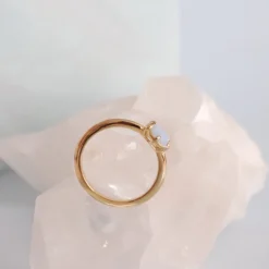 GRACE RING - ARCTIC BLUE OPAL & GOLD