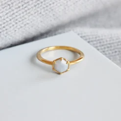 GRACE RING - ARCTIC BLUE OPAL & GOLD