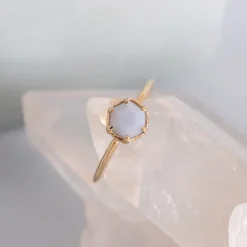 GRACE RING - ARCTIC BLUE OPAL & GOLD