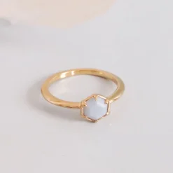 GRACE RING - ARCTIC BLUE OPAL & GOLD