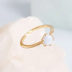 GRACE RING - ARCTIC BLUE OPAL & GOLD