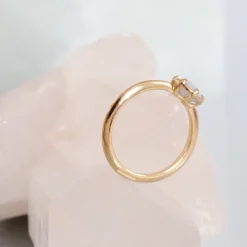 GRACE RING - ARCTIC BLUE OPAL & GOLD