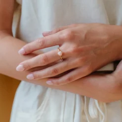 GRACE RING - PINK OPAL & GOLD