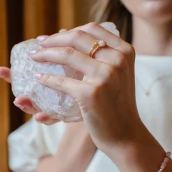 GRACE RING - PINK OPAL & GOLD