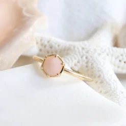 GRACE RING - PINK OPAL & GOLD