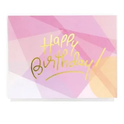 HAPPY BIRTHDAY PINK GREETING CARD