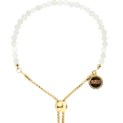 ICONIC ADJUSTABLE BRACELET - RAINBOW MOONSTONE & GOLD