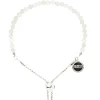 ICONIC ADJUSTABLE BRACELET - RAINBOW MOONSTONE & SILVER