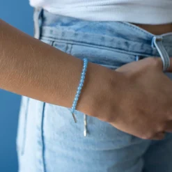 ICONIC ADJUSTABLE BRACELET - DENIM BLUE ONYX