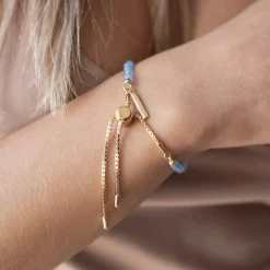 ICONIC ADJUSTABLE BRACELET - DENIM BLUE ONYX