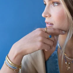 ICONIC ADJUSTABLE BRACELET - DENIM BLUE ONYX