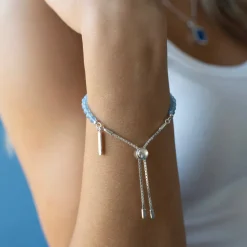 ICONIC ADJUSTABLE BRACELET - DENIM BLUE ONYX