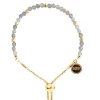 ICONIC ADJUSTABLE NUGGET BRACELET - LABRADORITE & GOLD