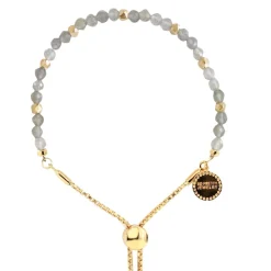 ICONIC ADJUSTABLE NUGGET BRACELET - LABRADORITE & GOLD