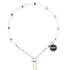 ICONIC ADJUSTABLE NUGGET BRACELET - RAINBOW MOONSTONE & SILVER