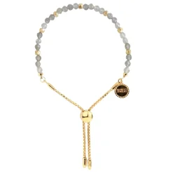 ICONIC ADJUSTABLE NUGGET BRACELET - LABRADORITE & GOLD