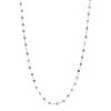 ICONIC LONG BEADED NECKLACE - LABRADORITE & SILVER 34"