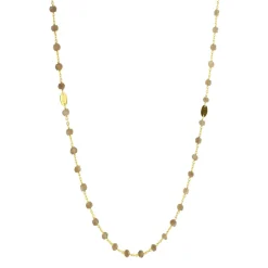 ICONIC LONG BEADED NECKLACE - CHAI MOONSTONE & GOLD 34"