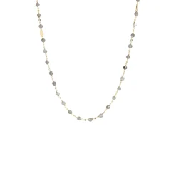 ICONIC MIDI BEADED NECKLACE - LABRADORITE & GOLD 24-25"
