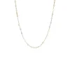 ICONIC MIDI BEADED NECKLACE - RAINBOW MOONSTONE & GOLD 24-25"