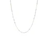 ICONIC MIDI BEADED NECKLACE - RAINBOW MOONSTONE & SILVER 24-25"
