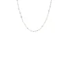 ICONIC SHORT BEADED NECKLACE - RAINBOW MOONSTONE & SILVER 16-20"