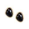 JOY STUDS - BLACK ONYX & GOLD