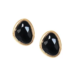 JOY STUDS - BLACK ONYX & GOLD