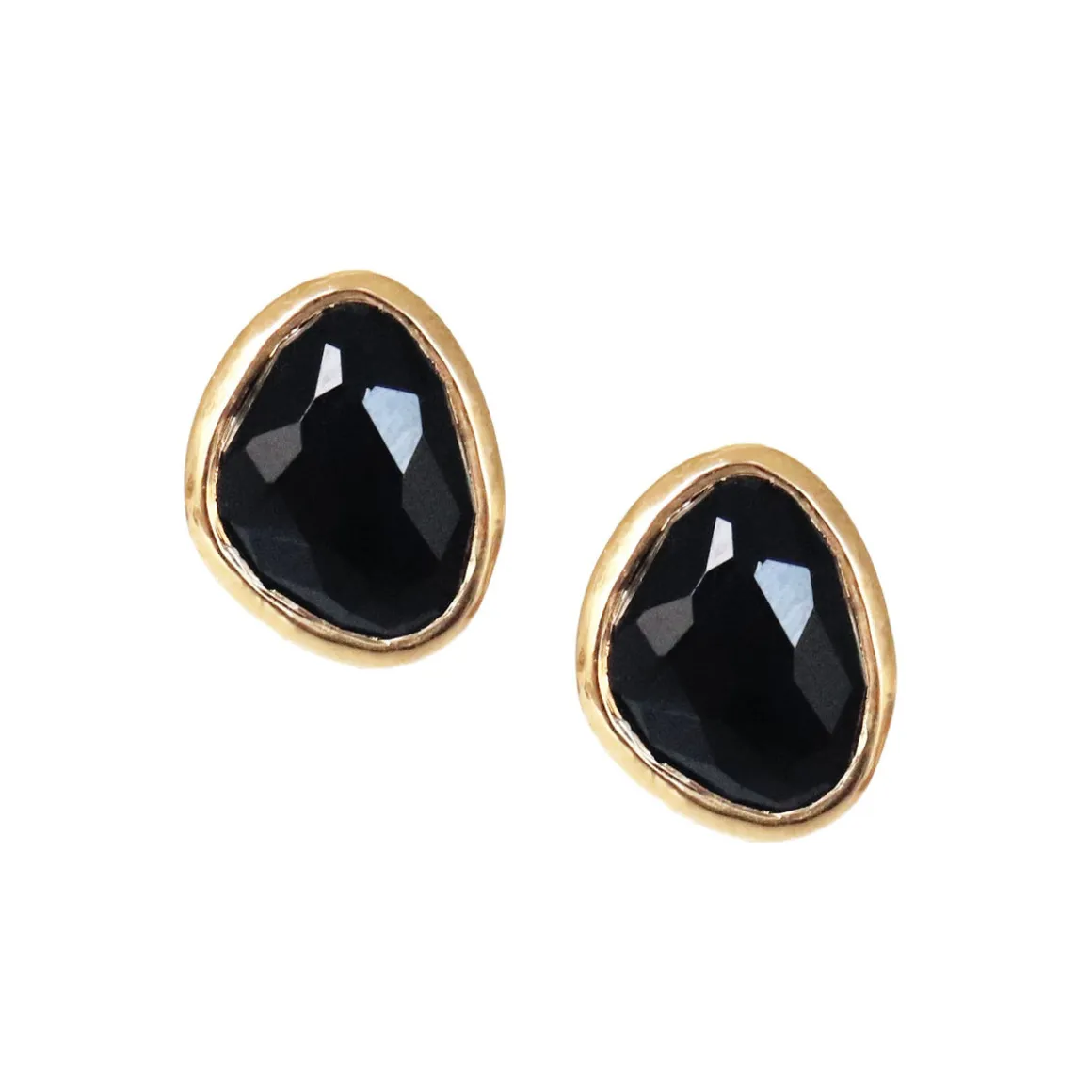 JOY STUDS - BLACK ONYX & GOLD
