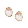 JOY STUDS - PINK QUARTZ & GOLD
