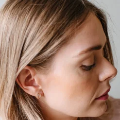 JOY STUDS - PINK QUARTZ & GOLD