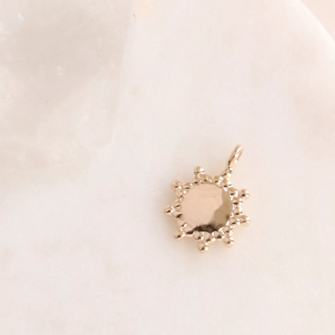 14K SOLID GOLD - BELIEVE SOLEIL NAMESAKE CHARM