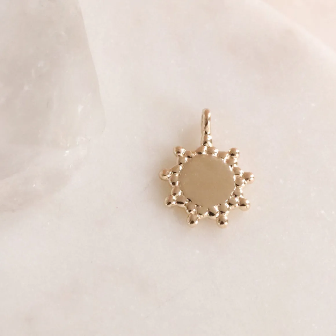 14K SOLID GOLD - BELIEVE SOLEIL NAMESAKE CHARM