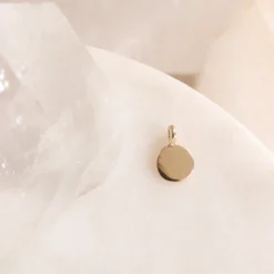 14K SOLID GOLD - POISE NAMESAKE DISK CHARM