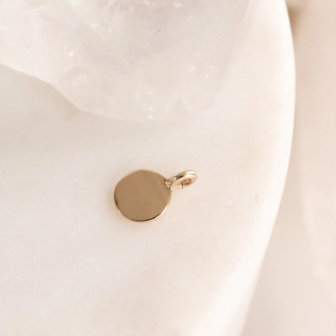 14K SOLID GOLD - POISE NAMESAKE DISK CHARM