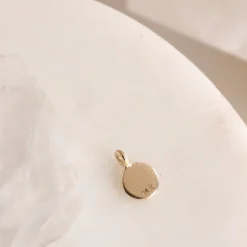 14K SOLID GOLD - POISE NAMESAKE DISK CHARM
