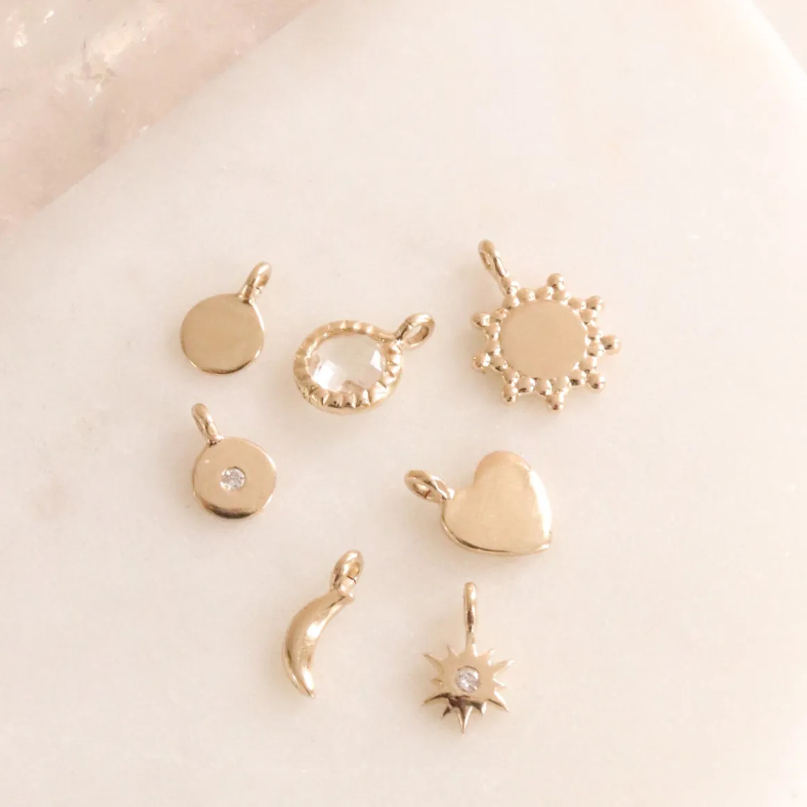 14K SOLID GOLD - POISE NAMESAKE DISK CHARM
