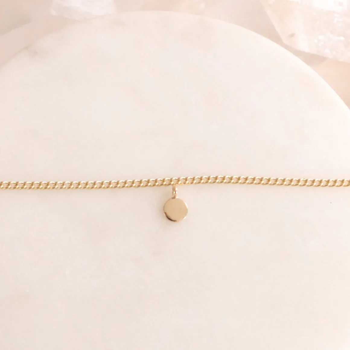 14K SOLID GOLD - POISE NAMESAKE DISK CHARM