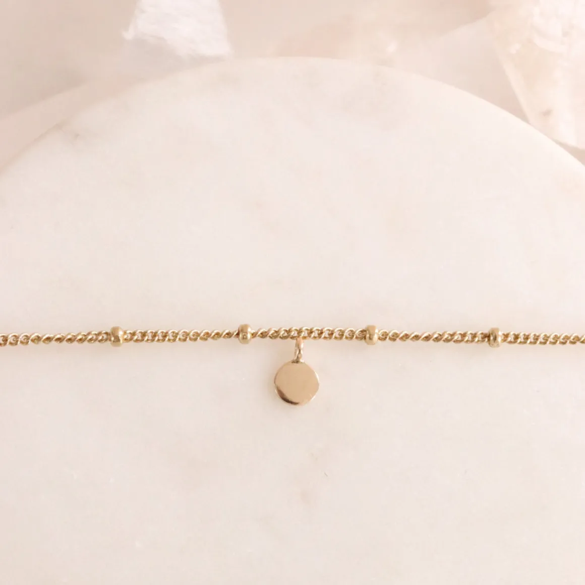 14K SOLID GOLD - POISE NAMESAKE DISK CHARM