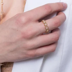 LEGACY RING WHITE TOPAZ & GOLD