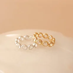 LEGACY RING WHITE TOPAZ & GOLD