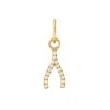 LOVE CRYSTAL WISHBONE CHARM
