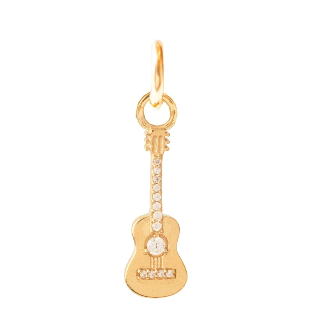 LOVE GUITAR CHARM - CUBIC ZIRCONIA