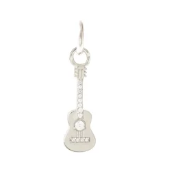 LOVE GUITAR CHARM - CUBIC ZIRCONIA